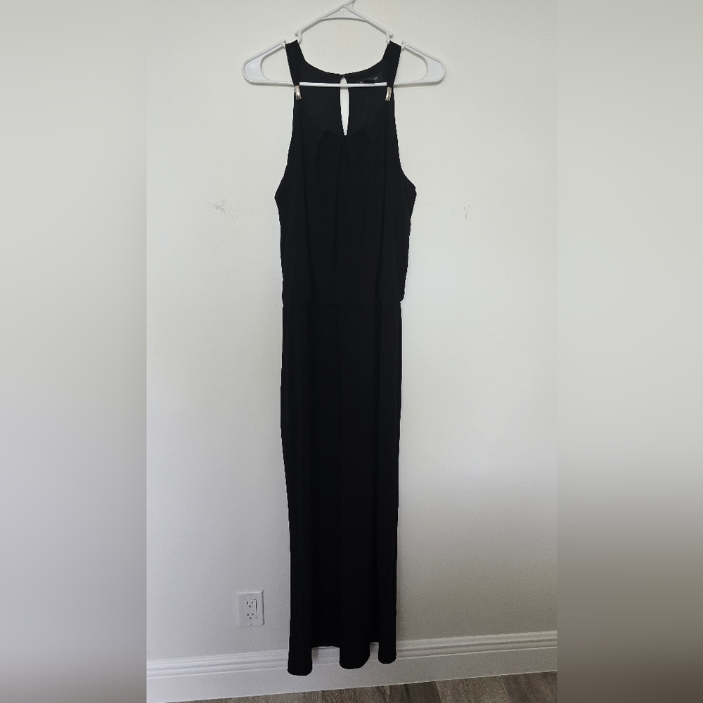 White House Black Market Black Halter Sheath Dress